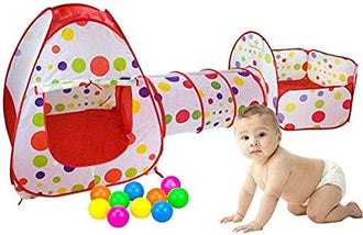 Children's Tent Tunnel Ball Pool Game House With 100 Balls