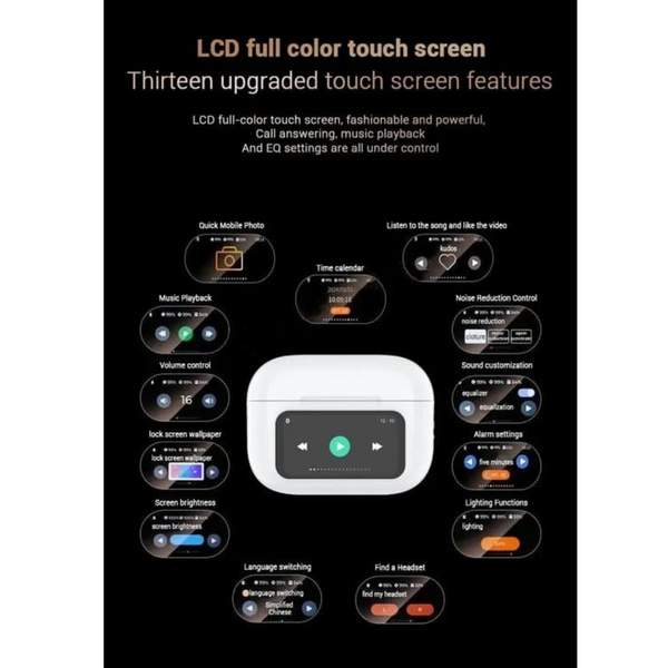 Wireless Bluetooth Earphones With Touch Screen